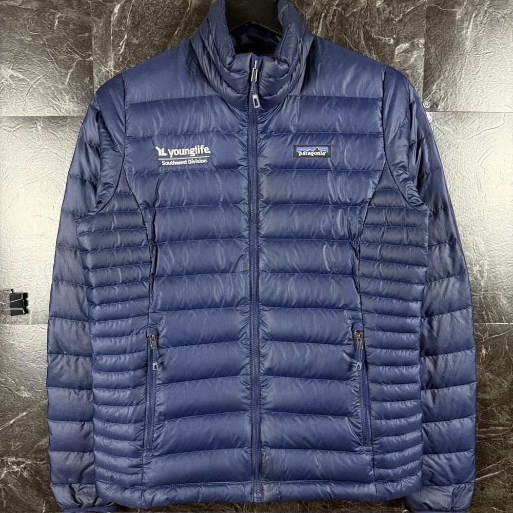 Patagonia Women's Blue Down Sweater Puff Insulated Jacket Small -Flaw